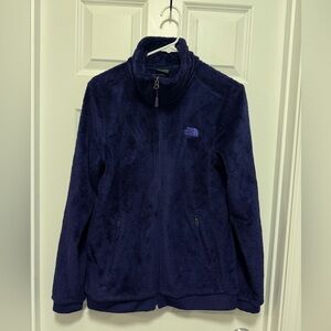 The North Face fuzzy jacket, purple, medium